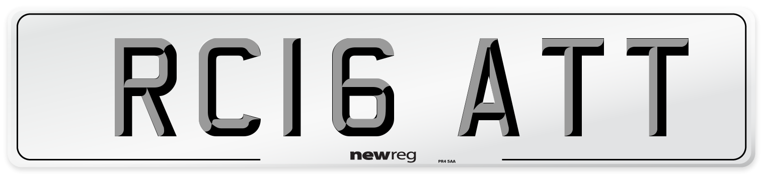 RC16 ATT Number Plate from New Reg